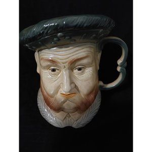 Kingston Pottery King Henry 8th toby mug 7" high and 6" across